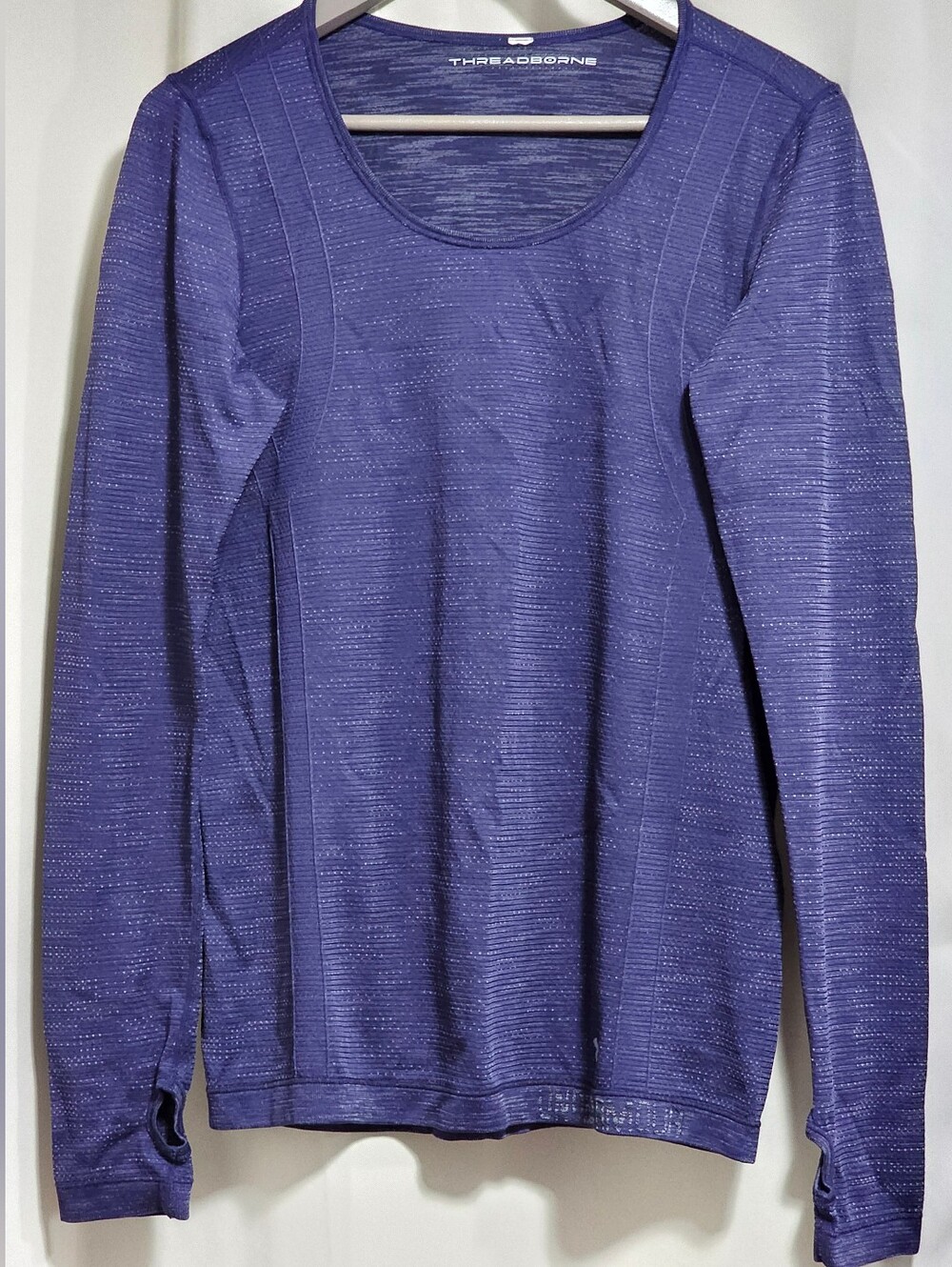 Under Armour Threadborne Womens Medium Longsleeve Seamless Reversible Shirt Blue